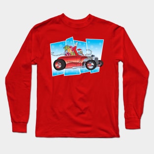 Santa Hot Rod Long Sleeve T-Shirt